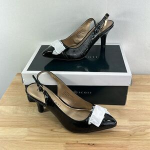 Karen Scott Gildda Slingback Pumps- Black Croc- Size 6.5 M- NIB